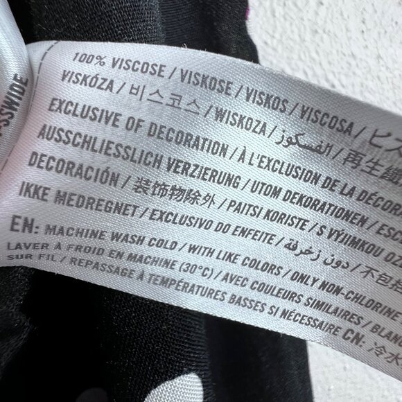 Abercrombie & Fitch Polka Dot Crop Top S Black Smocked V Neck Long Sleeve Blouse - Picture 7 of 7